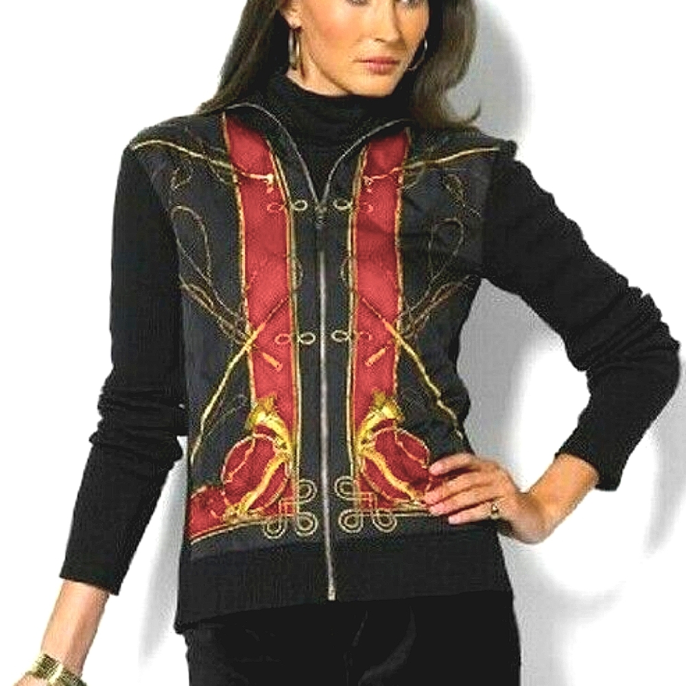 Lauren Ralph Lauren Black and Red Sweater